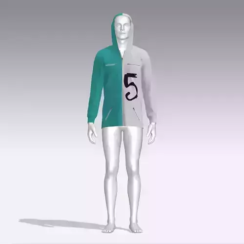 Hoodie mannequin wearing with number