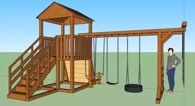 Outdoor Playset For Kids 3D model