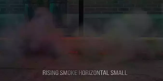 Animated VDB Rising Smoke Horizontal 3D model