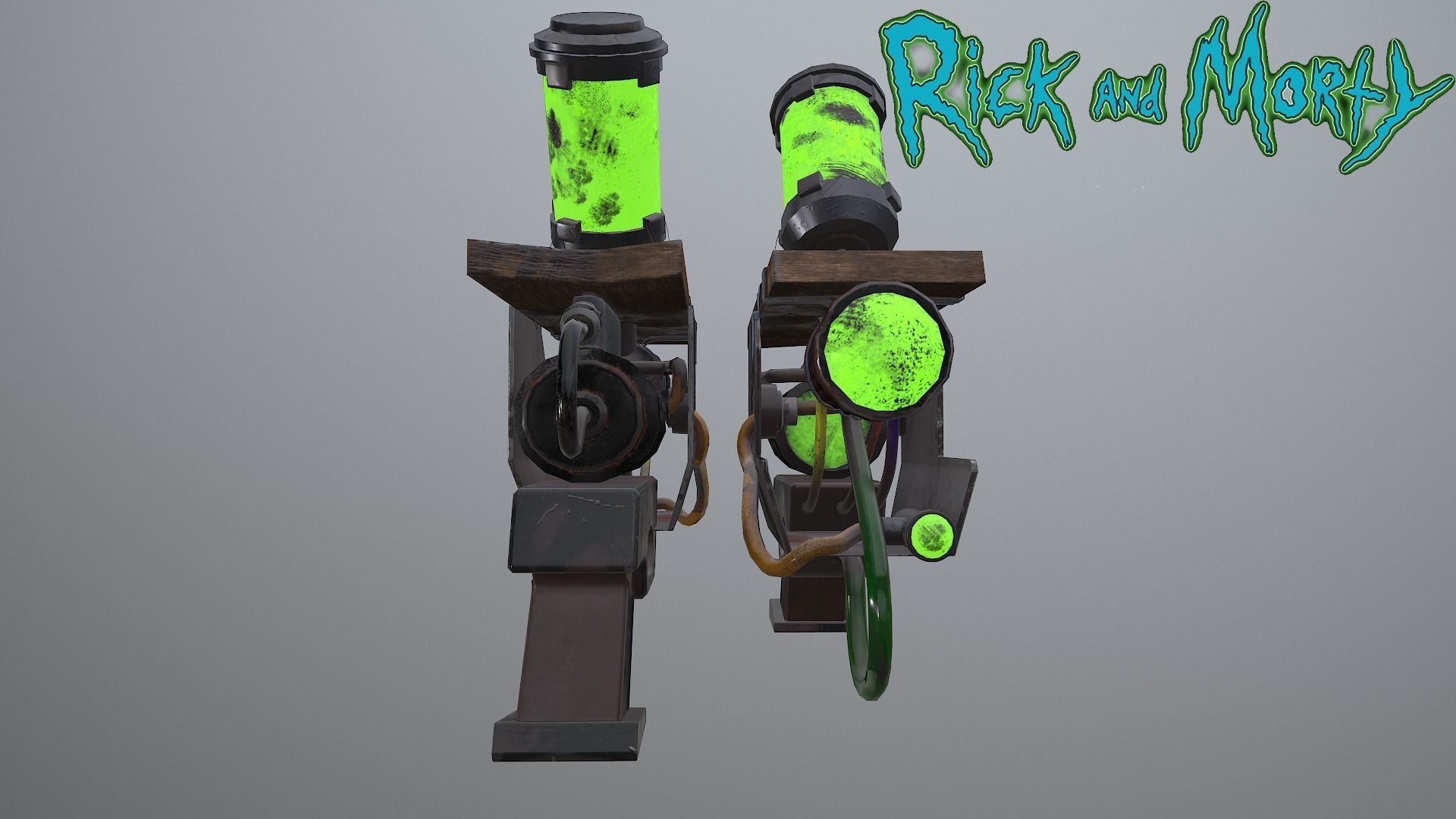 Portal gun  Low-poly 3D model_2