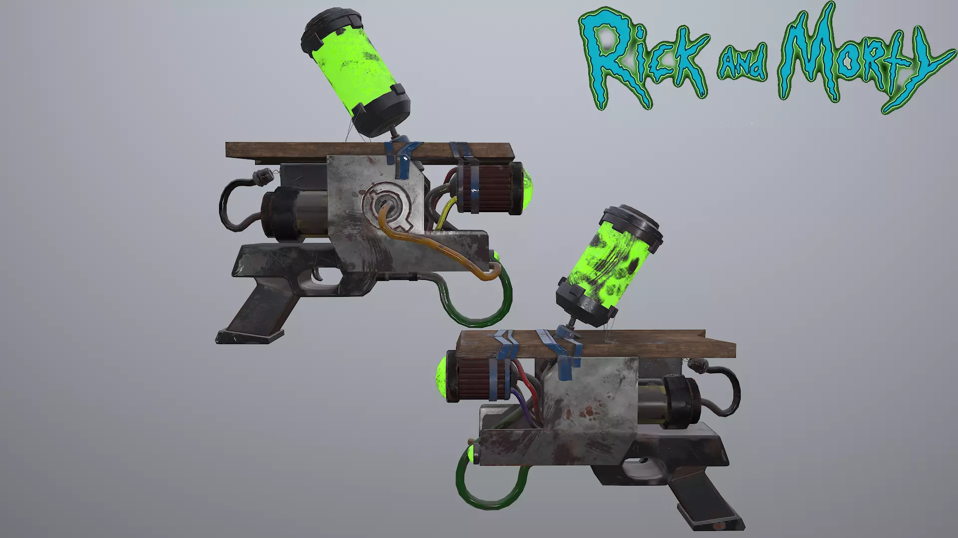 Portal gun  Low-poly 3D model_0