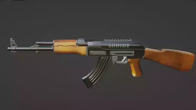 AK47 MACHINE GUN 3D model