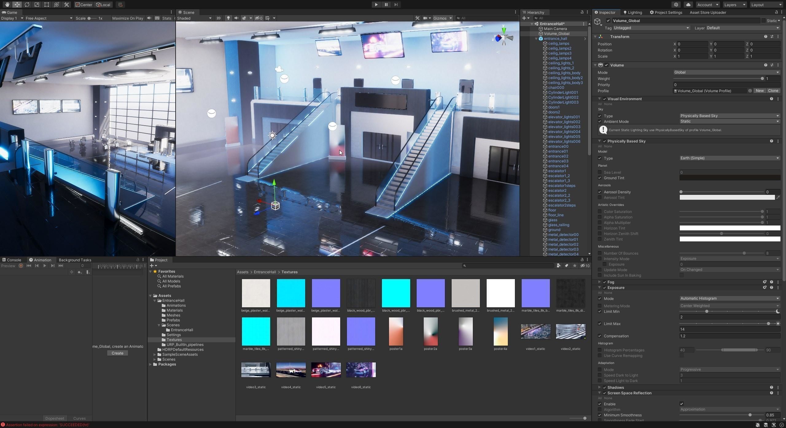 Business Center Lobby Interior Unity asset Low-poly 3D model_7