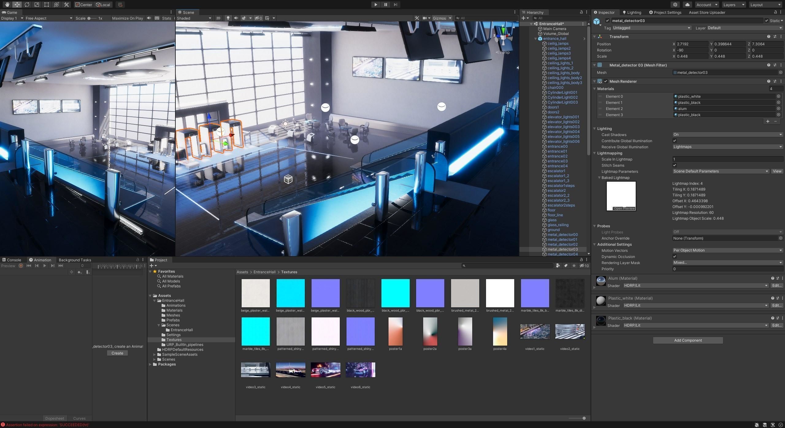 Business Center Lobby Interior Unity asset Low-poly 3D model_10