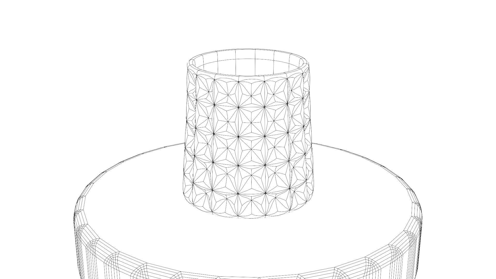 Whiskey glass  Low-poly 3D model_25