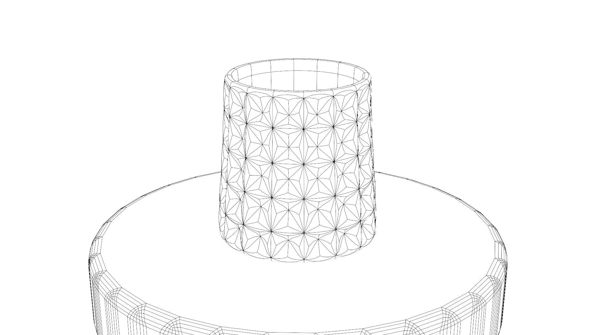 Whiskey glass  Low-poly 3D model_26