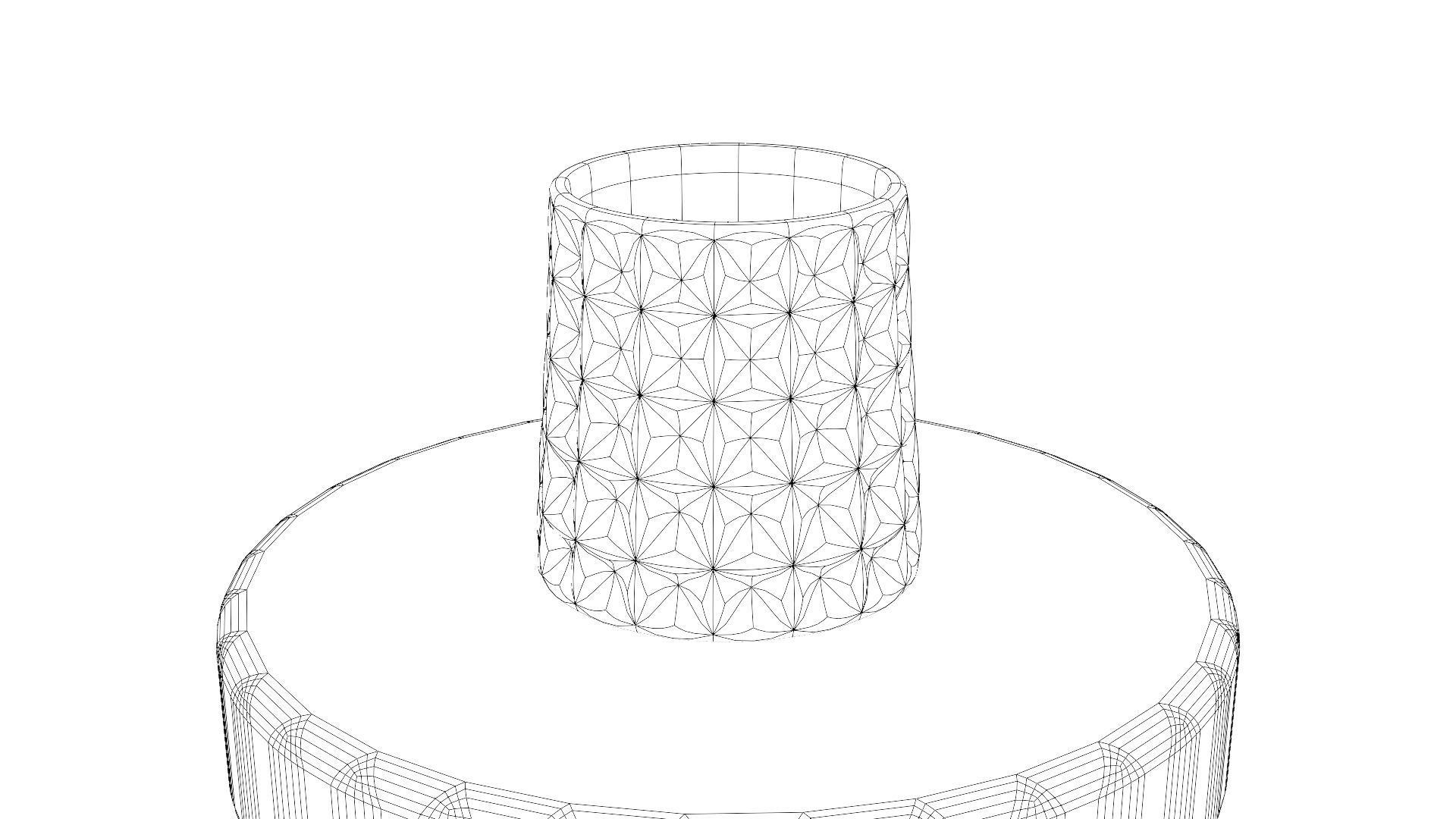 Whiskey glass  Low-poly 3D model_29