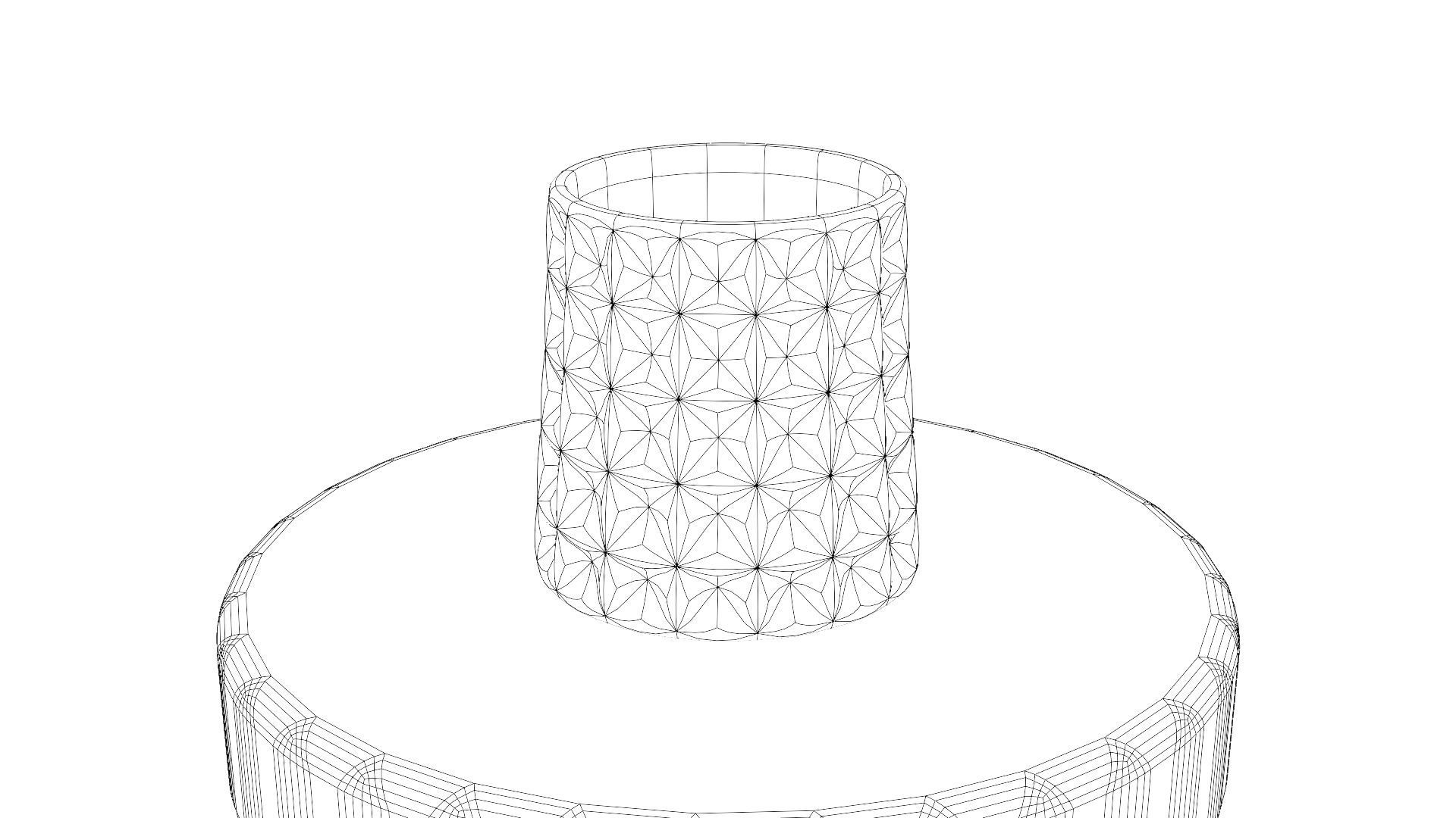 Whiskey glass  Low-poly 3D model_30
