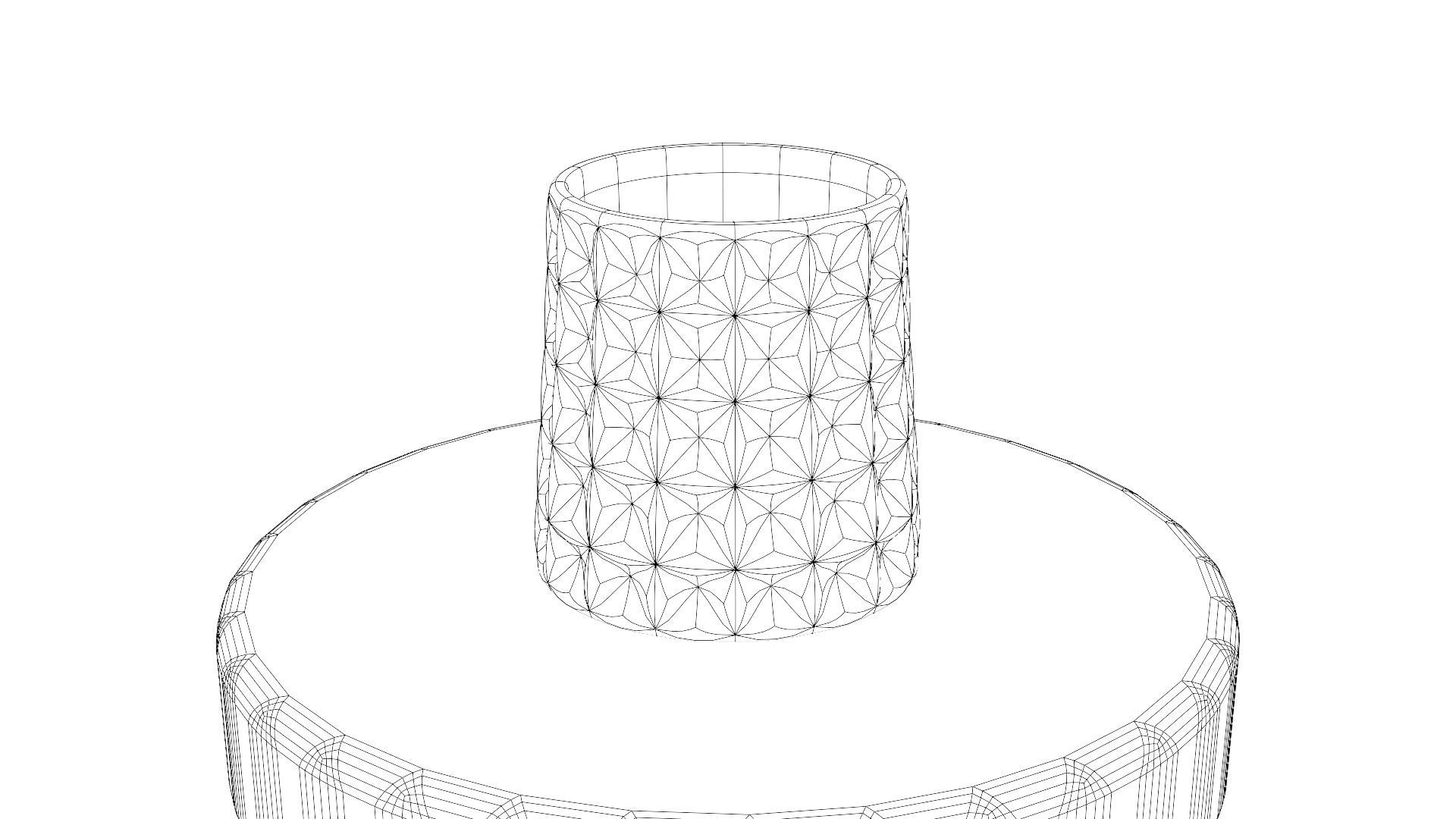 Whiskey glass  Low-poly 3D model_24