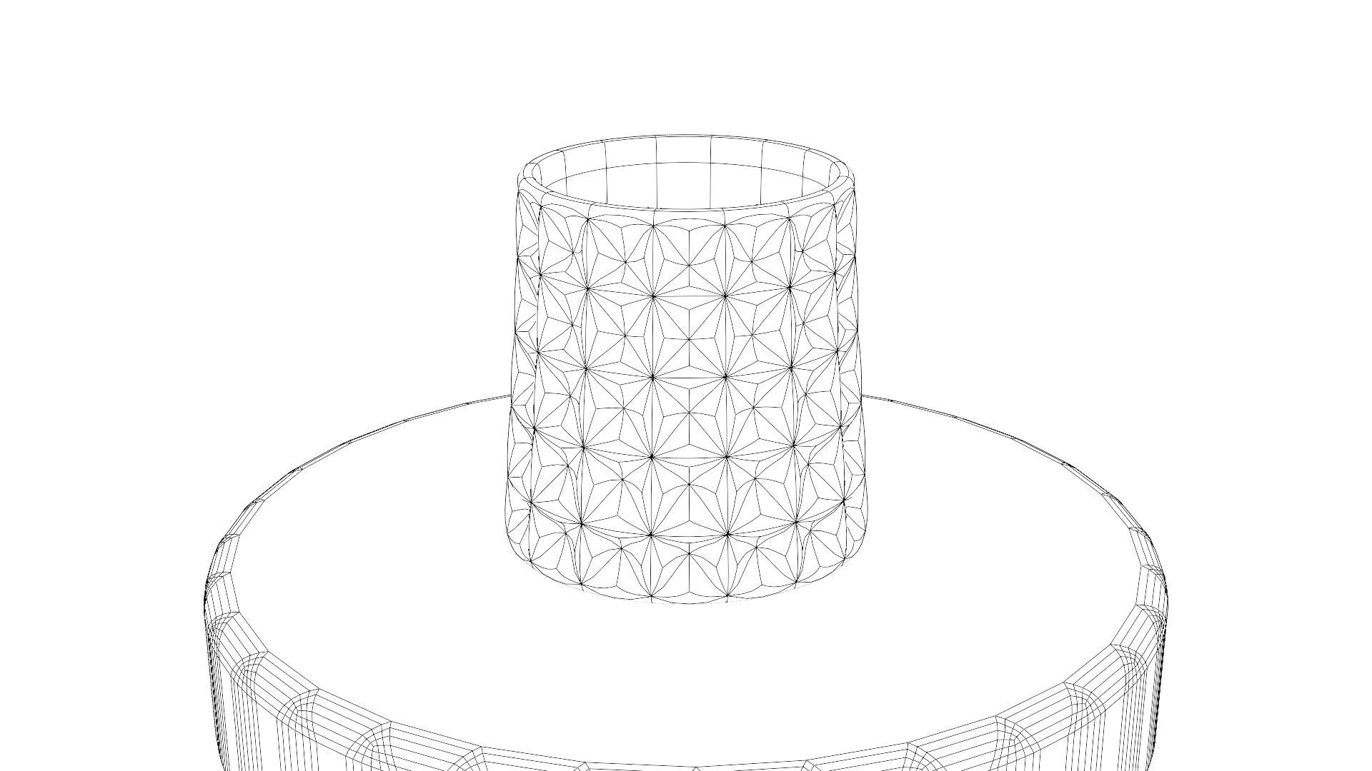 Whiskey glass  Low-poly 3D model_23