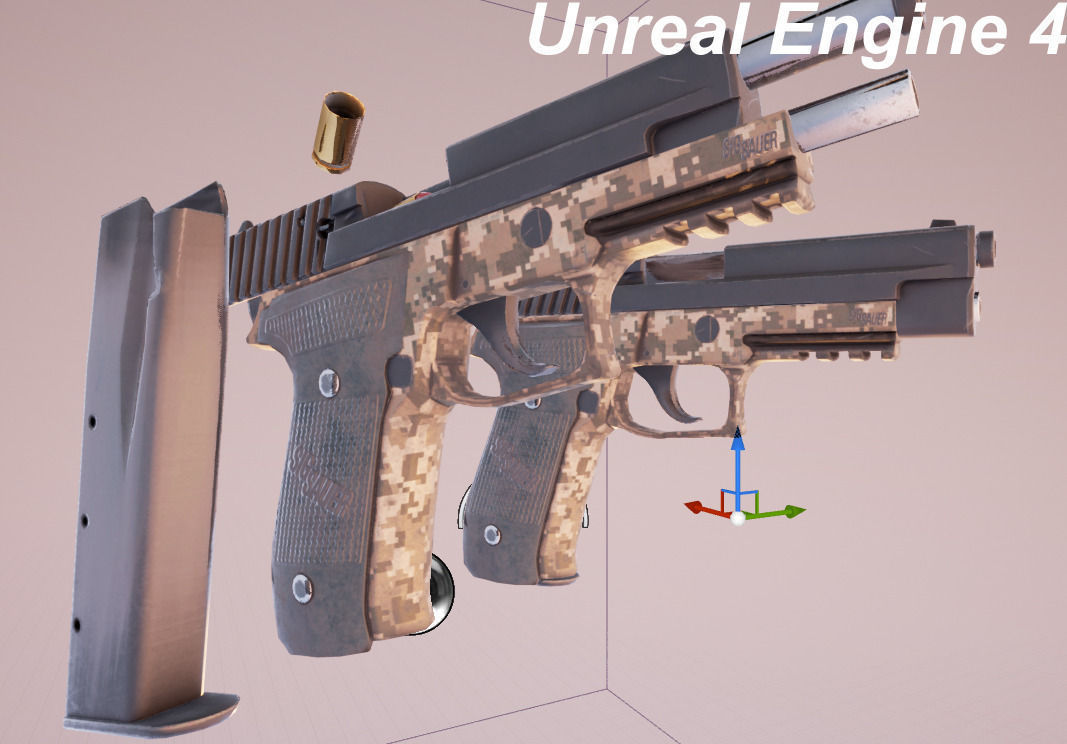 Sig Sauer P250 - Gamepoly Free low-poly 3D model_7