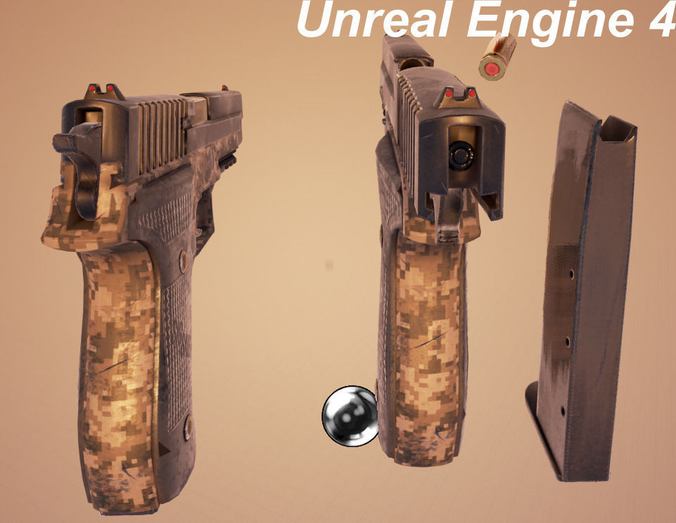 Sig Sauer P250 - Gamepoly Free low-poly 3D model_6