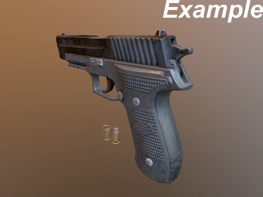 Sig Sauer P250 - Gamepoly Free low-poly 3D model_4