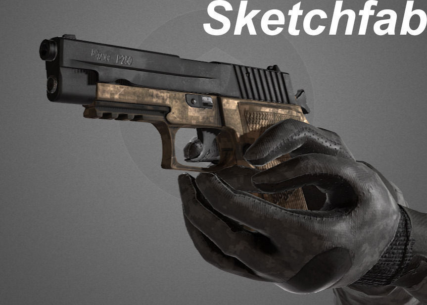 Sig Sauer P250 - Gamepoly Free low-poly 3D model_8