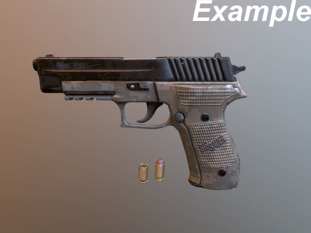 Sig Sauer P250 - Gamepoly Free low-poly 3D model_5