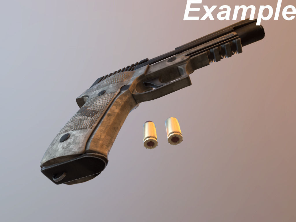 Sig Sauer P250 - Gamepoly Free low-poly 3D model_3