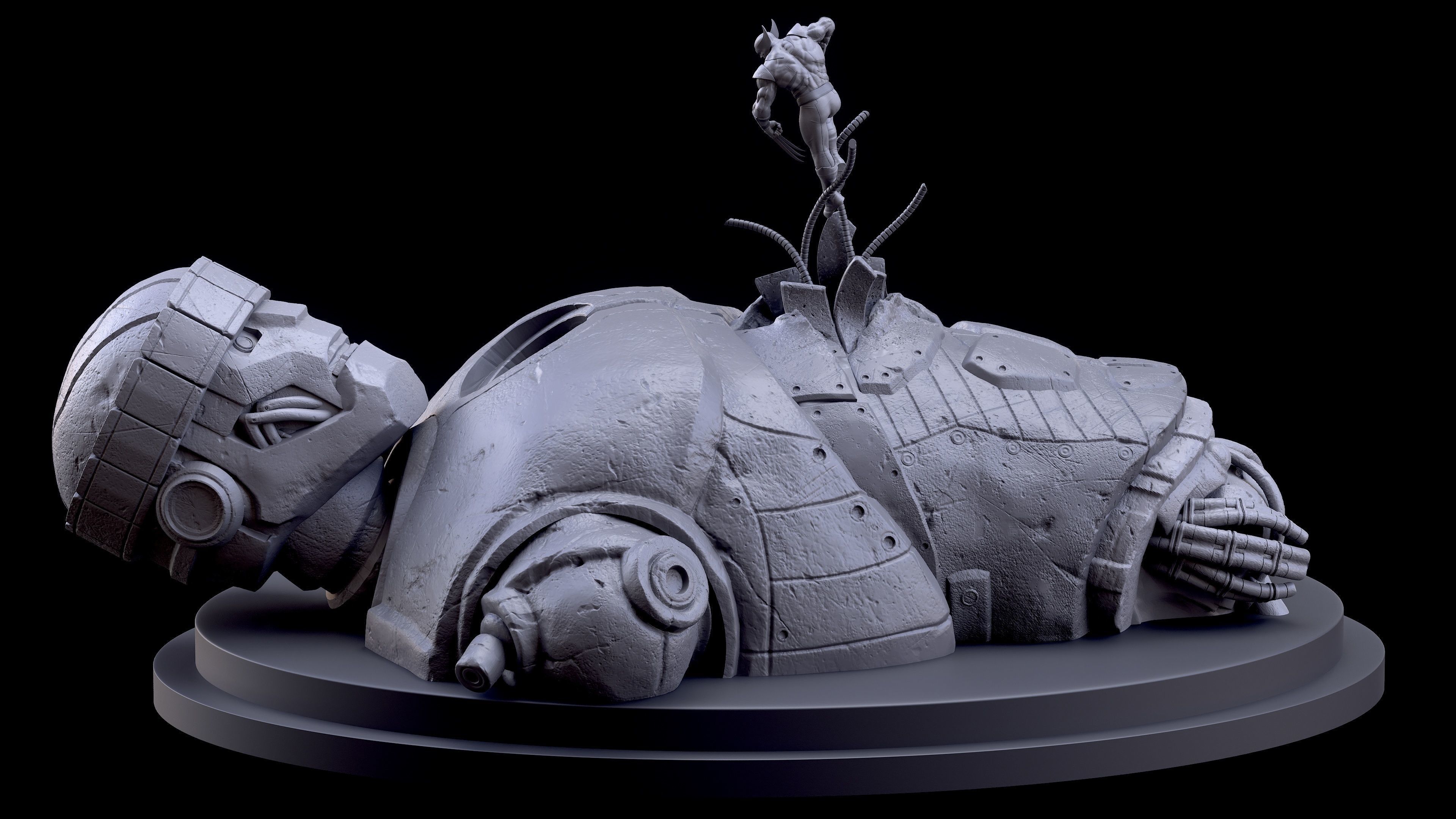 Centinel Wolverine not included 3D print model_7