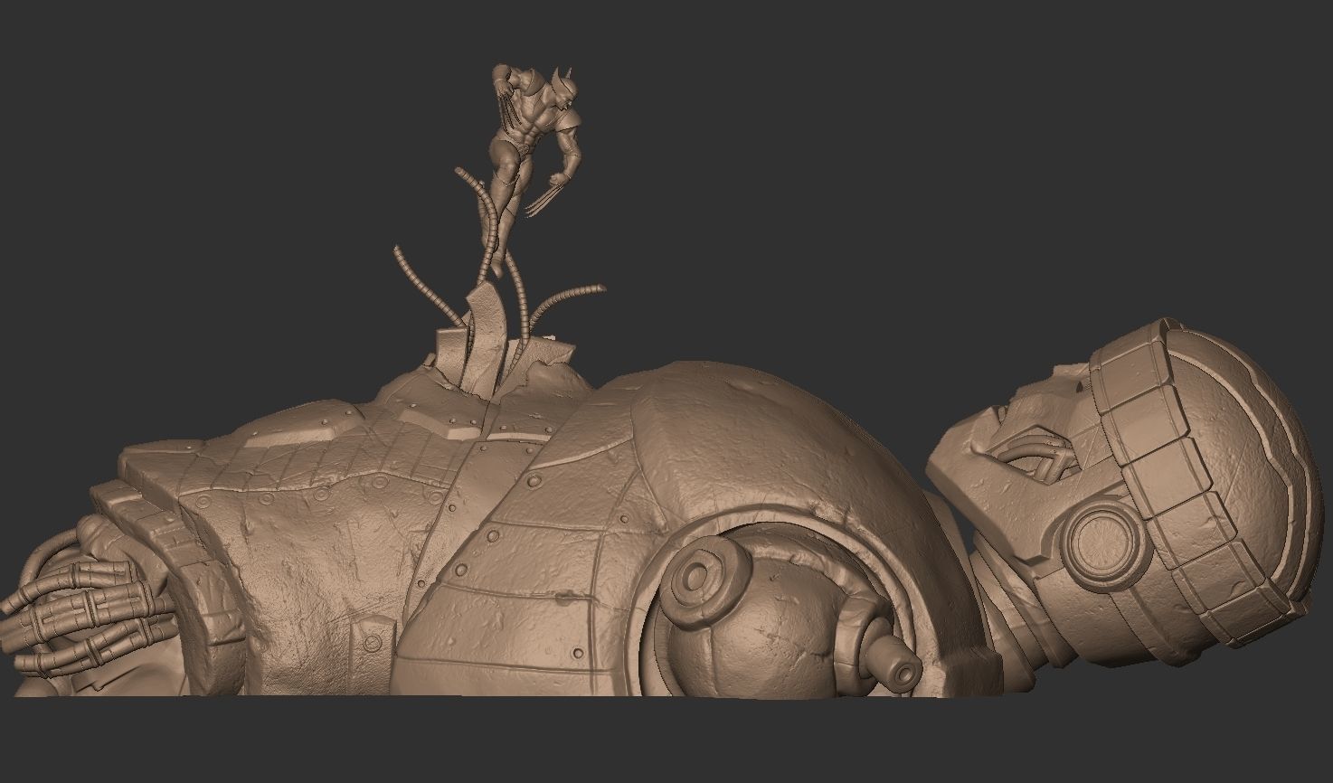 Centinel Wolverine not included 3D print model_2