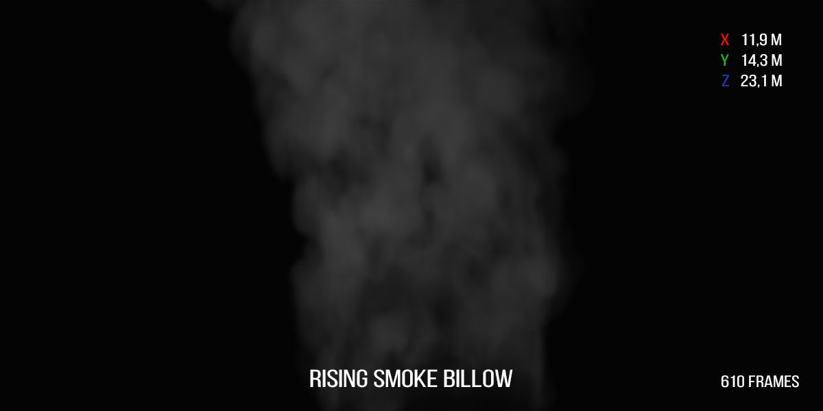 Animated VDB Rising Smoke Billow 3D model_2