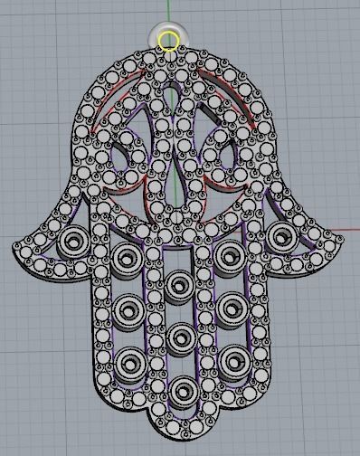 YD267 hamsa bracelet with diamonds 3D print model_5