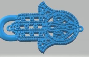 YD267 hamsa bracelet with diamonds 3D print model_4