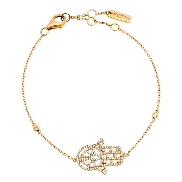 YD267 hamsa bracelet with diamonds 3D print model_1