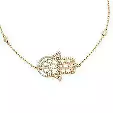 YD267 hamsa bracelet with diamonds