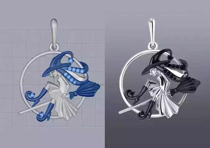 WITCH  pendant jewelry