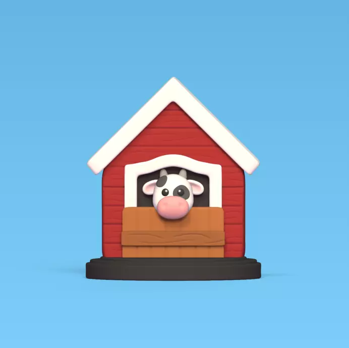 Cow Farm 3D model 3D printable | CGTrader