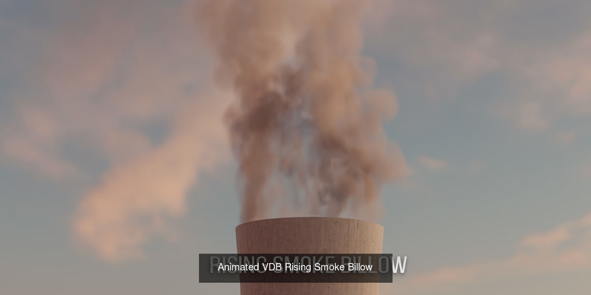 Animated VDB Rising Smoke 3D Model Collection_10