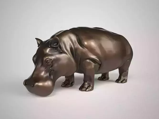 Hippo High 3D print model