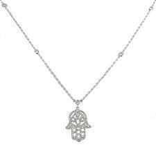 YD268 diamond hamsa necklace 3D print model_2