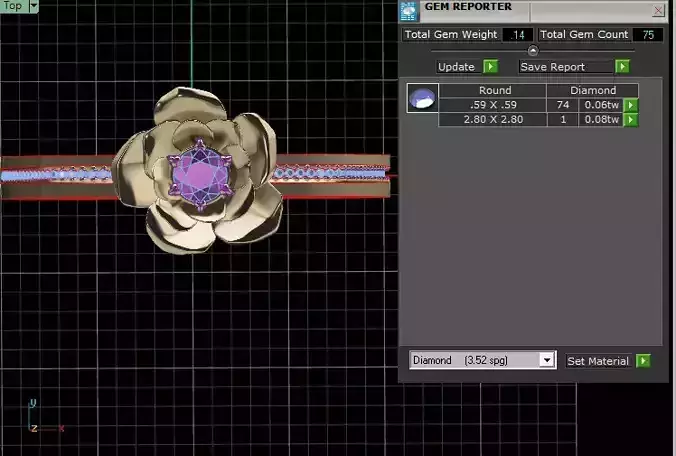 flower ring 3D print model