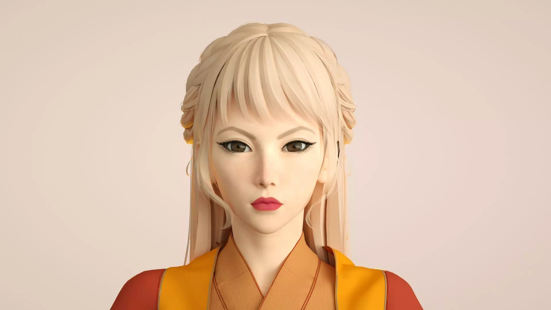 Hanfu women Hanfu chest-length skirts ancient characters 3D model
