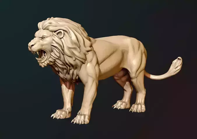 Lion Sculpture 3D print model Lion Sculpture 3D print model