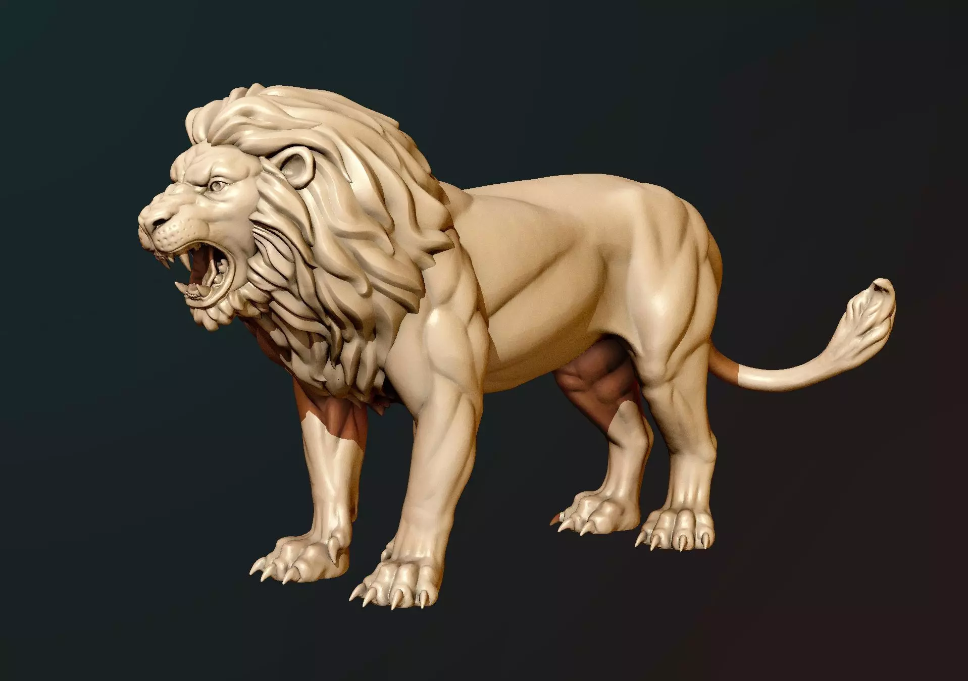 Lion Sculpture 3D print model_0