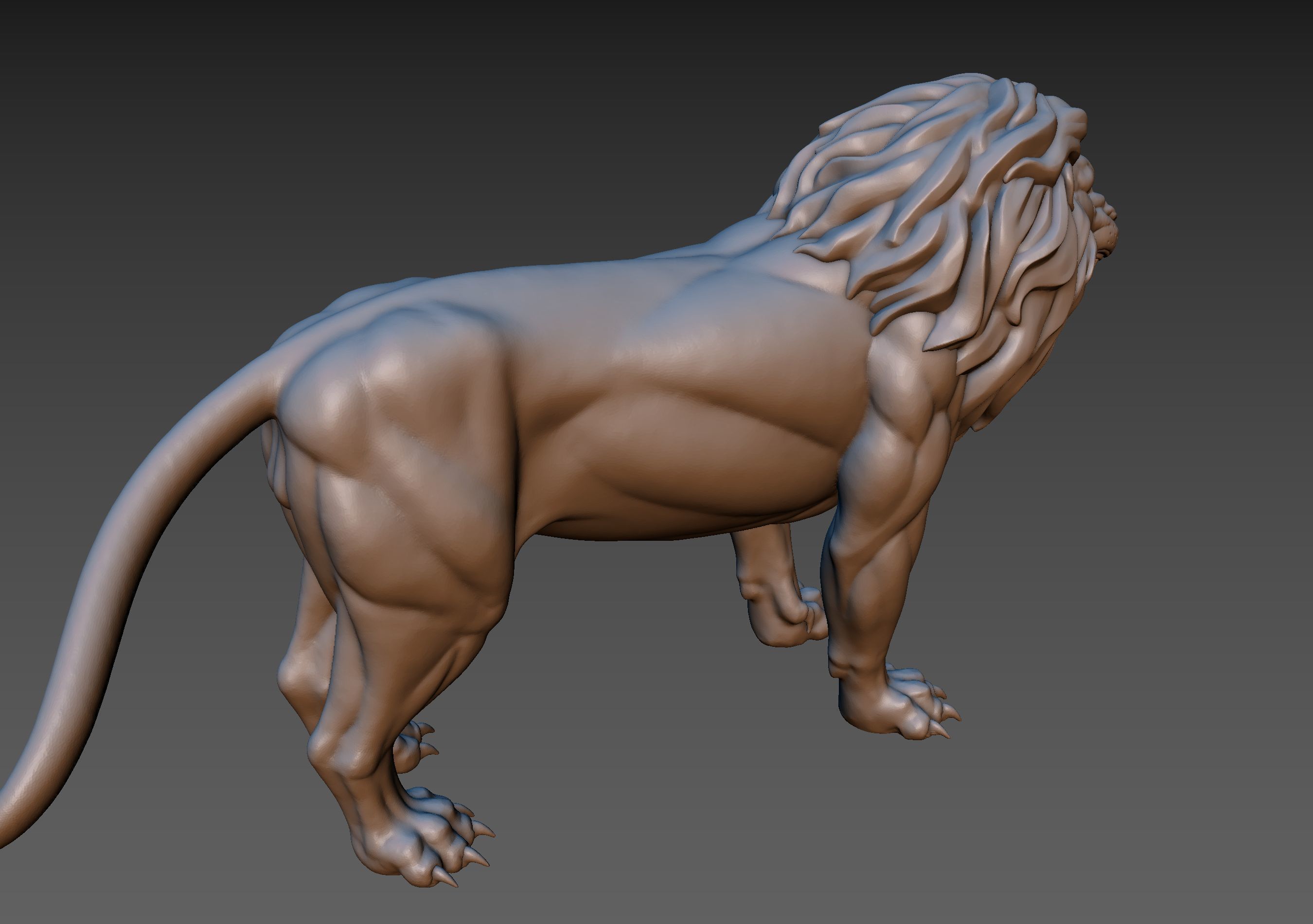 Lion Sculpture 3D print model_14