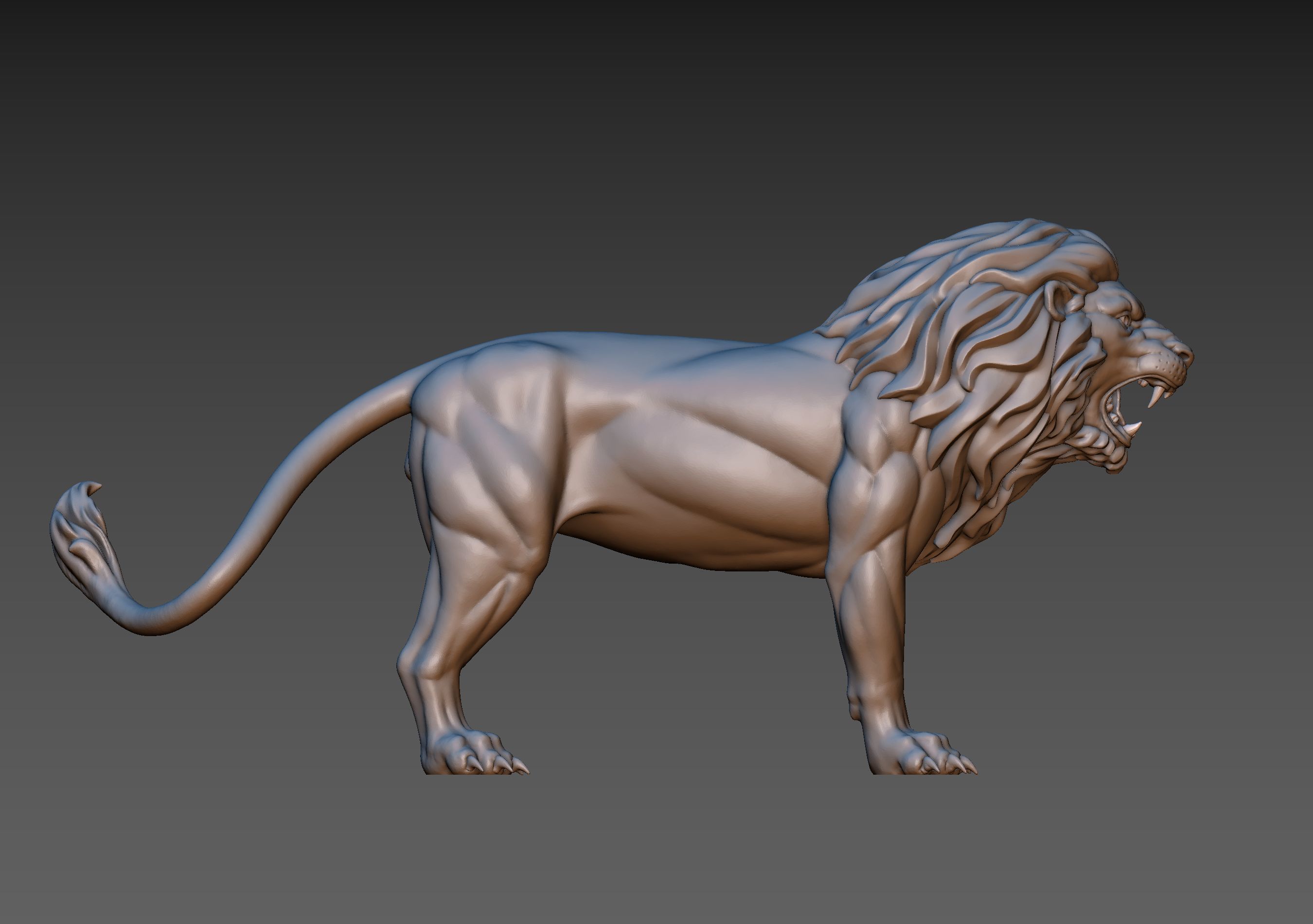 Lion Sculpture 3D print model_19