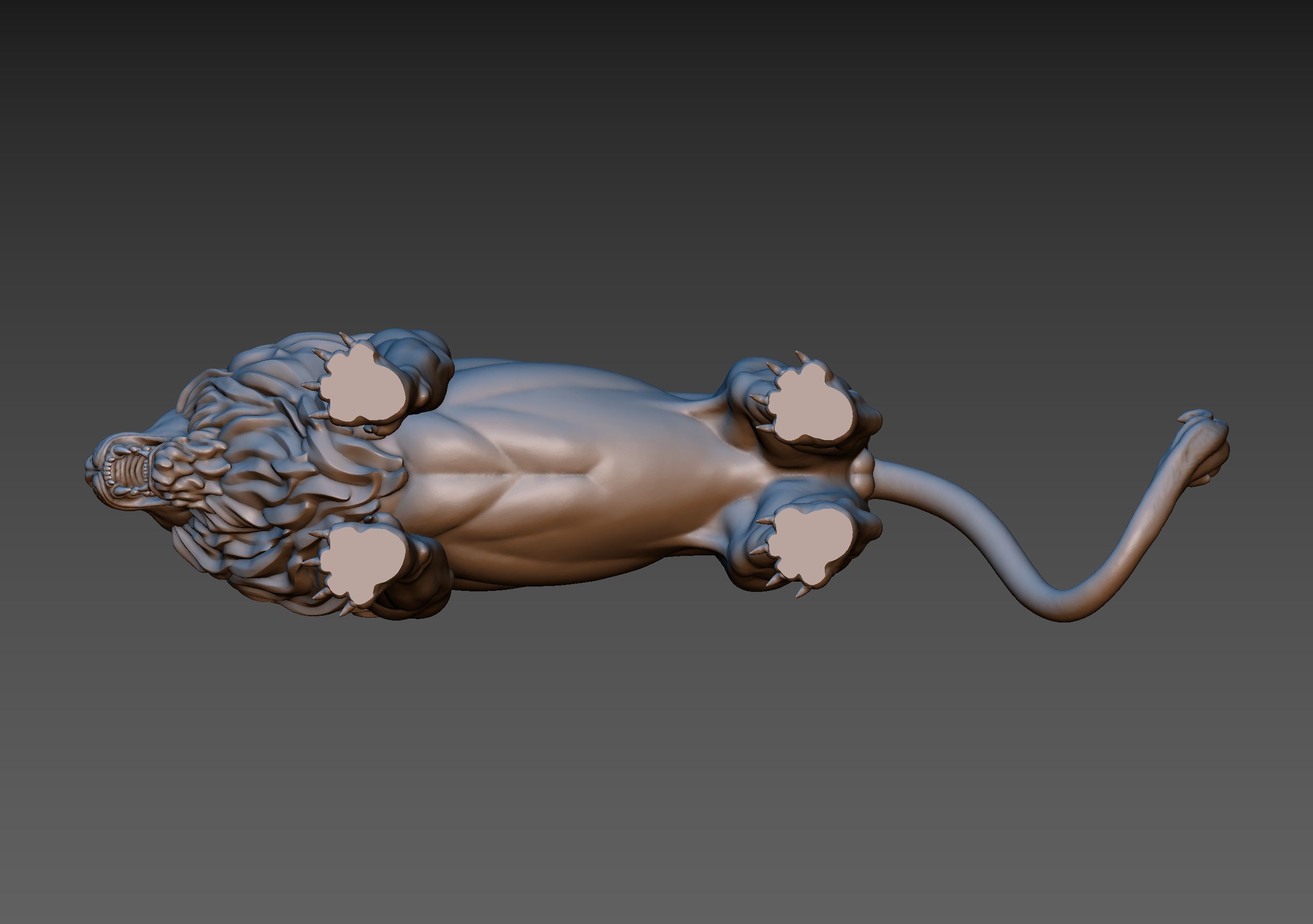 Lion Sculpture 3D print model_21