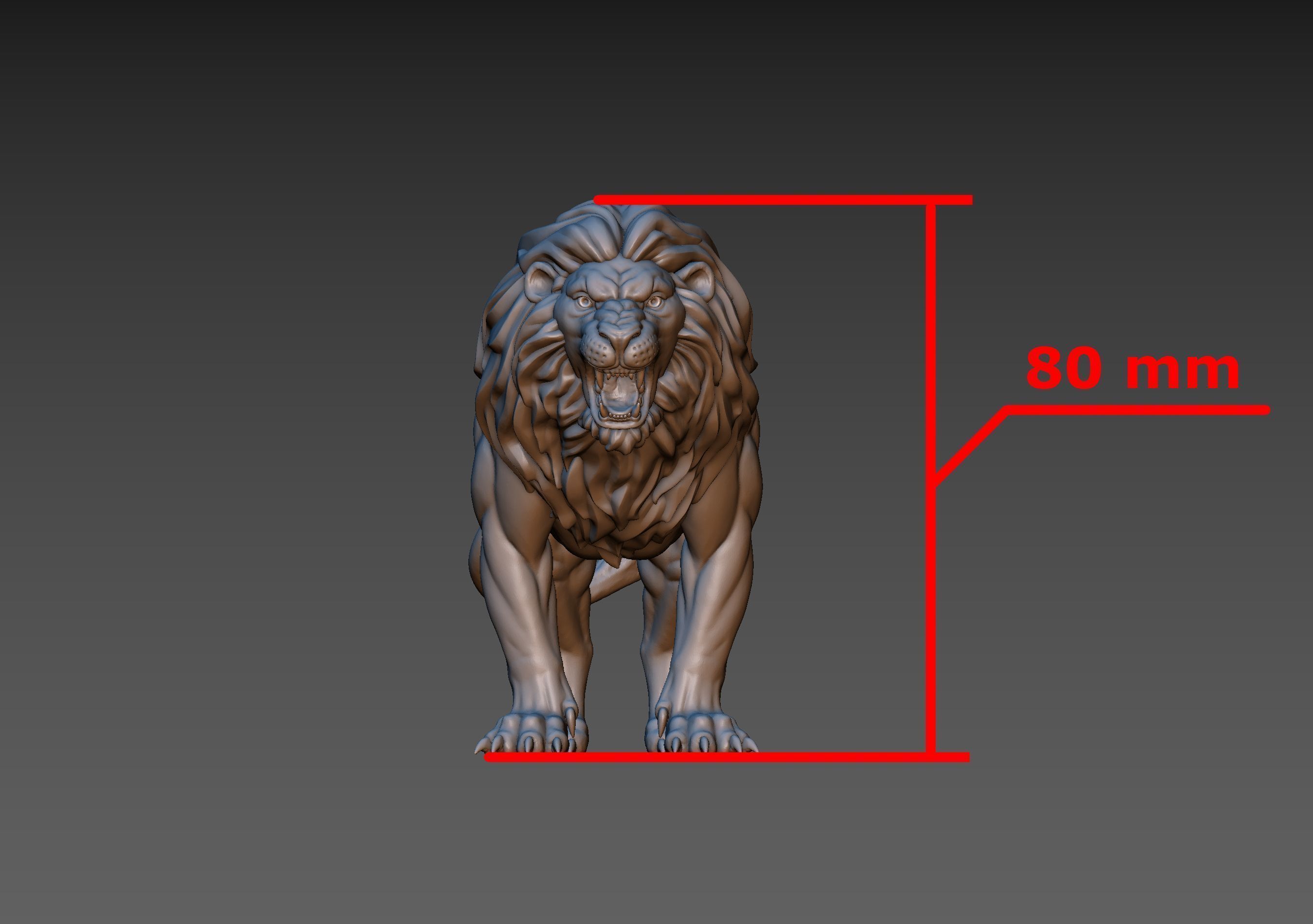 Lion Sculpture 3D print model_23