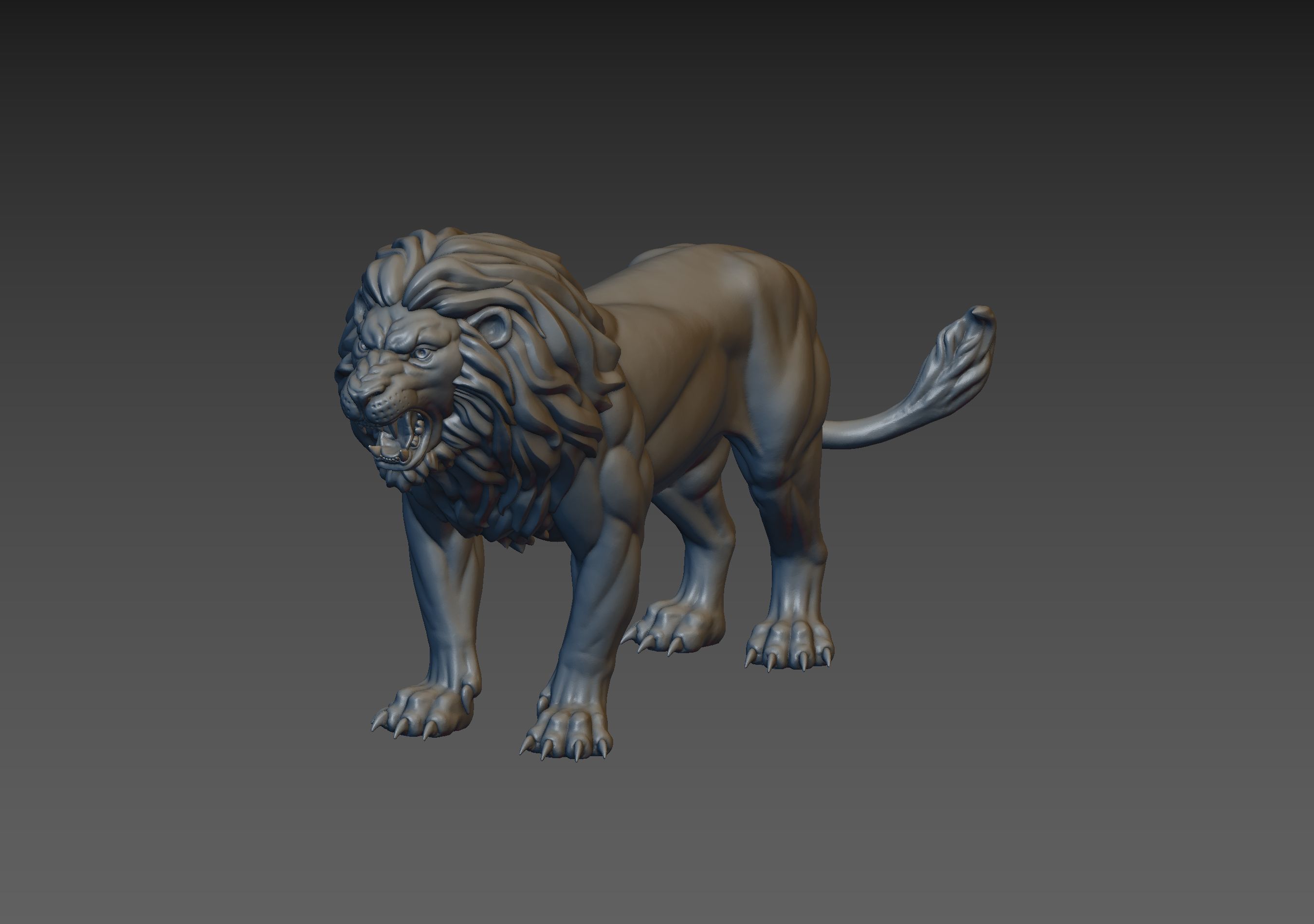 Lion Sculpture 3D print model_3
