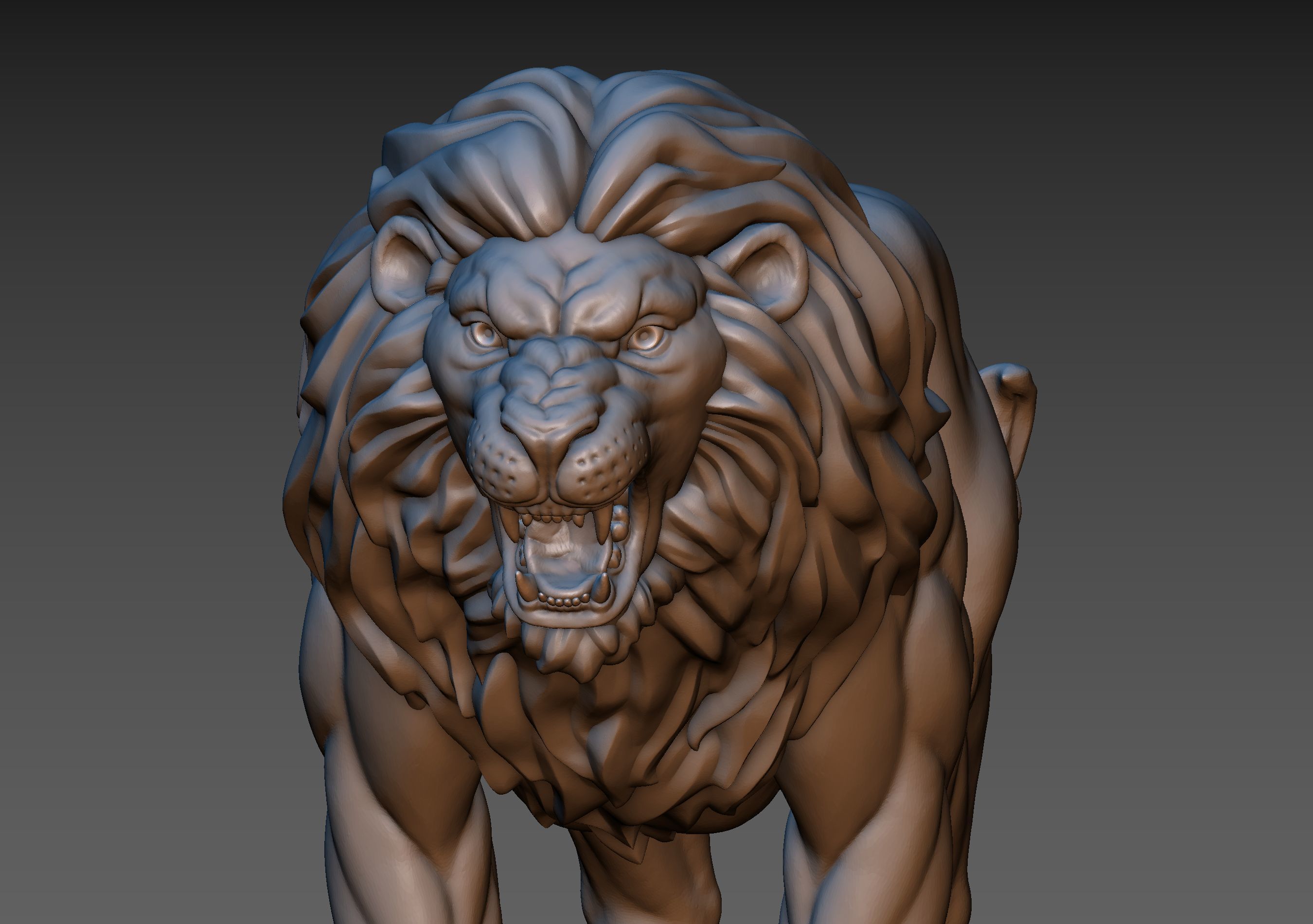 Lion Sculpture 3D print model_22