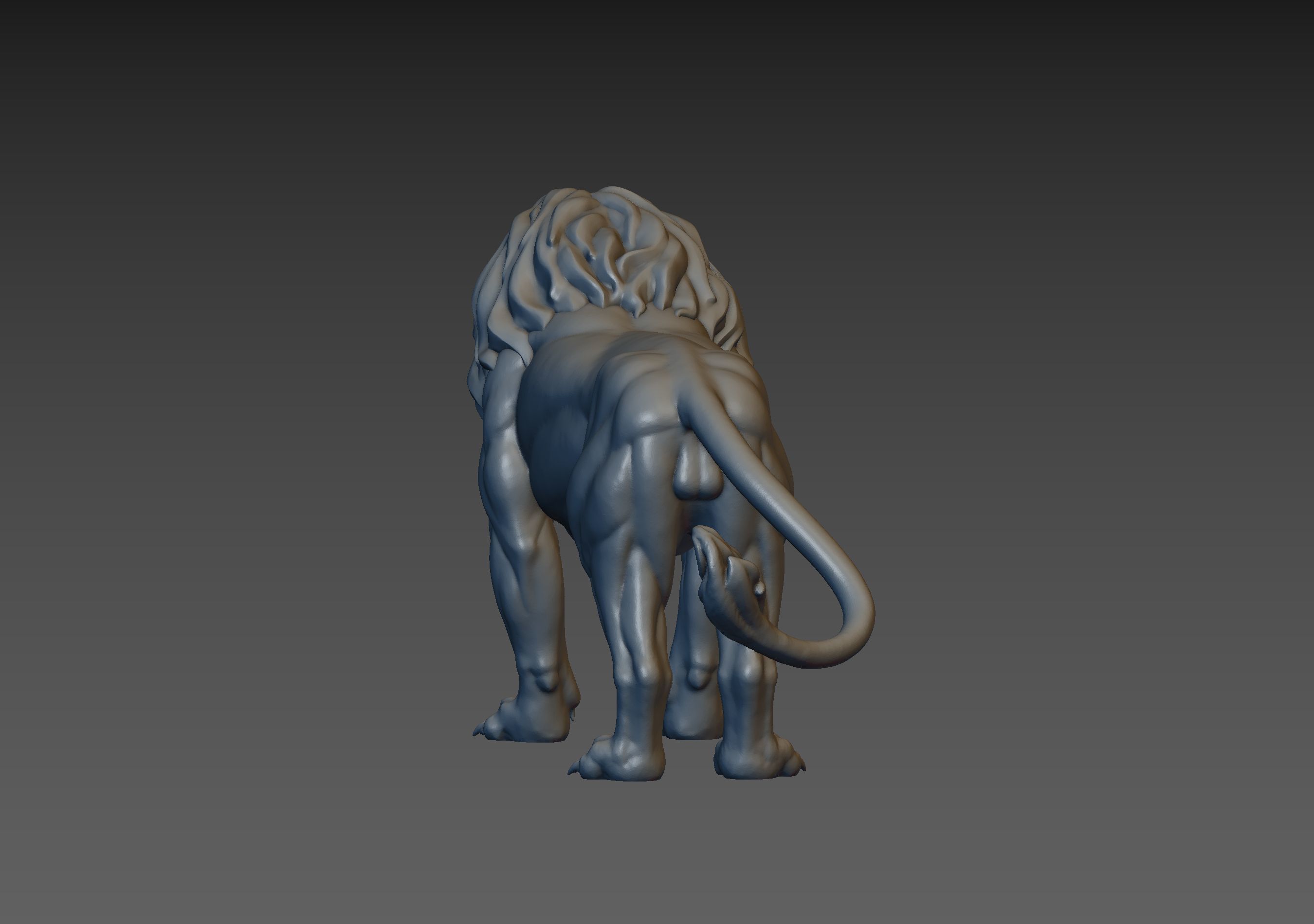 Lion Sculpture 3D print model_6