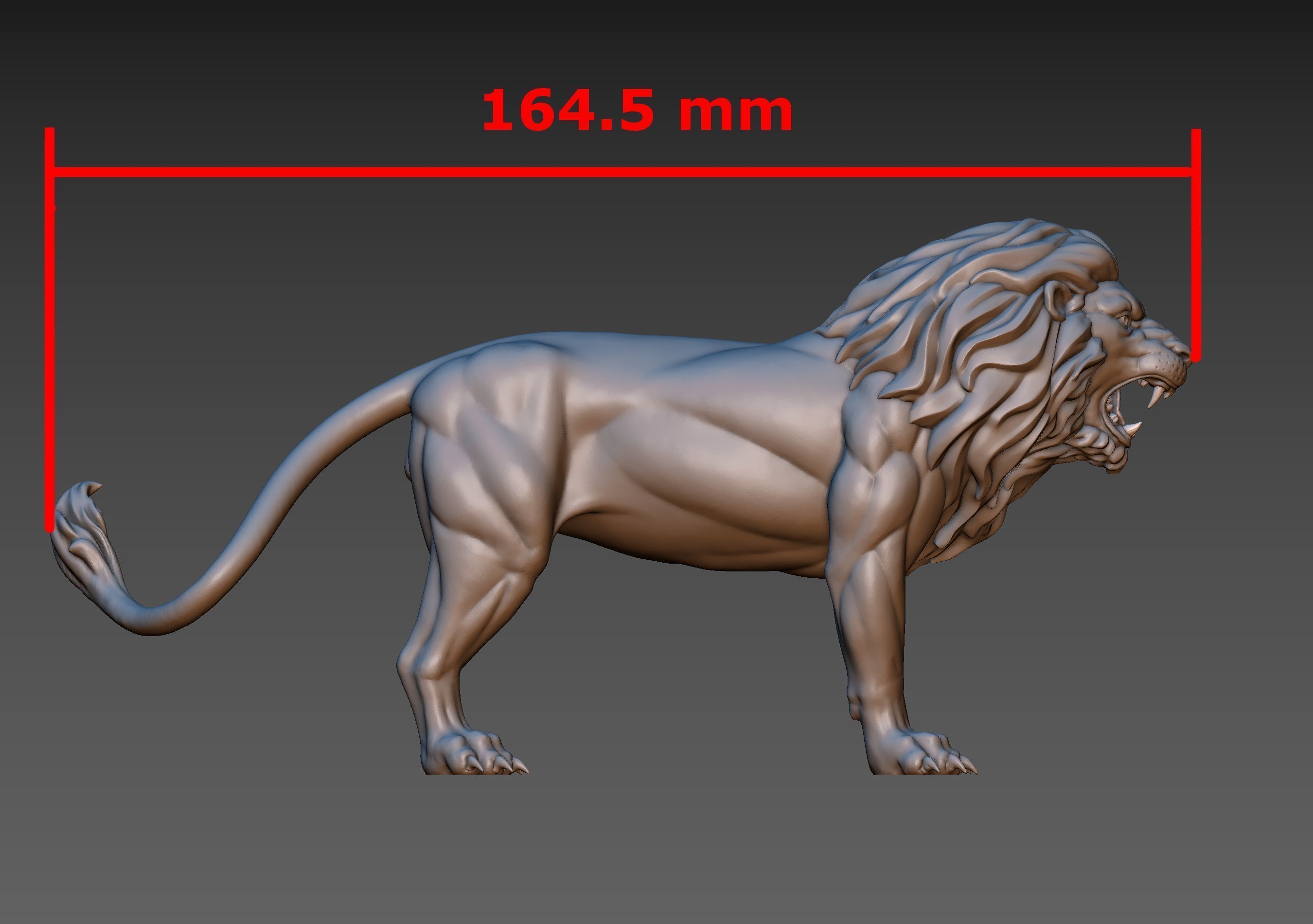 Lion Sculpture 3D print model_24
