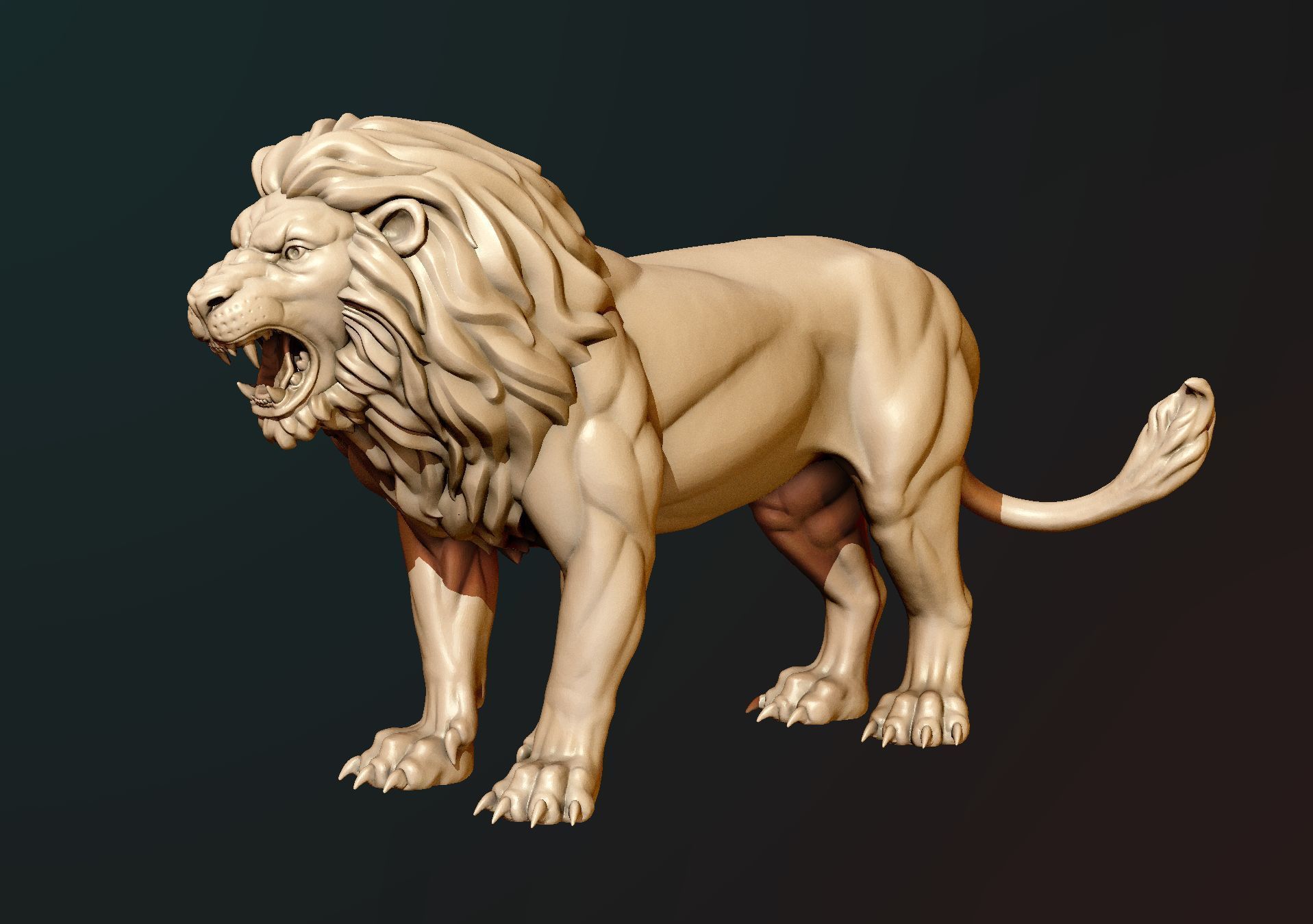 Lion Sculpture 3D print model_1