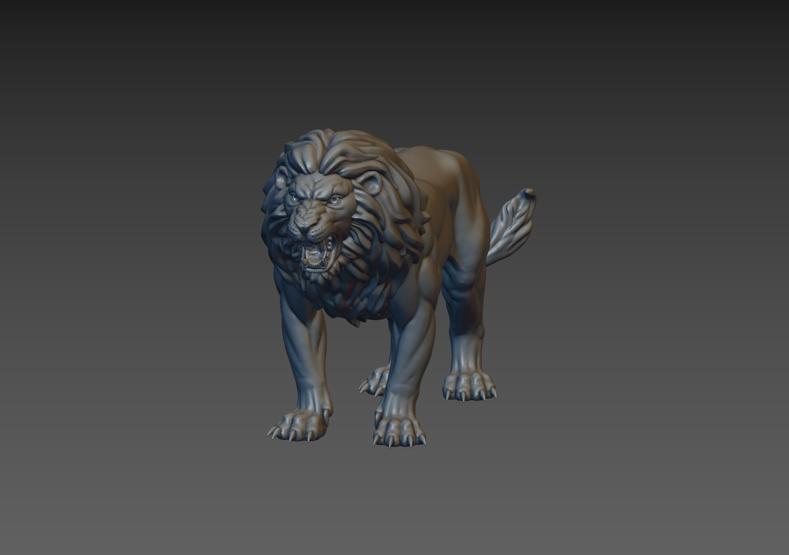 Lion Sculpture 3D print model_2
