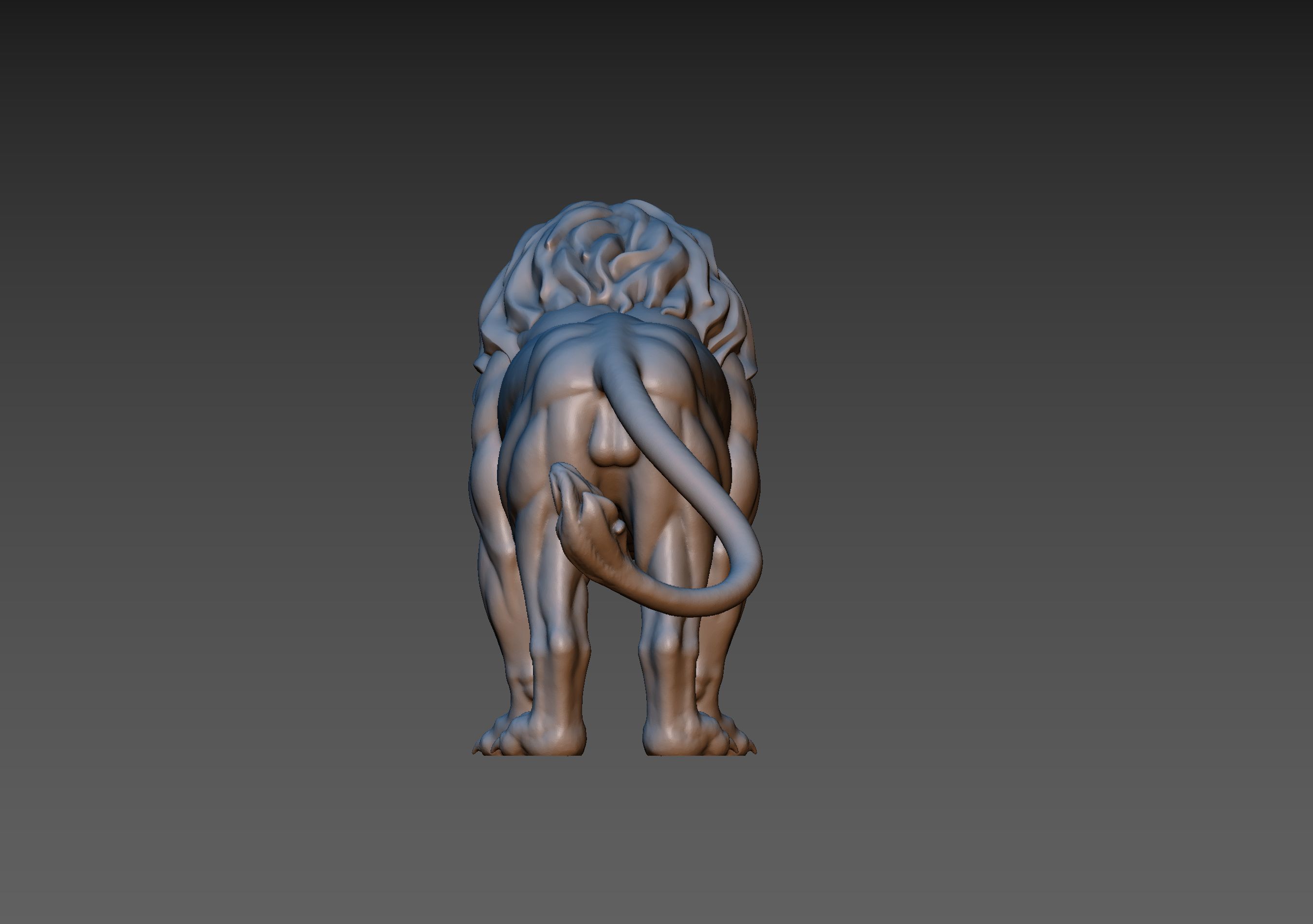 Lion Sculpture 3D print model_18
