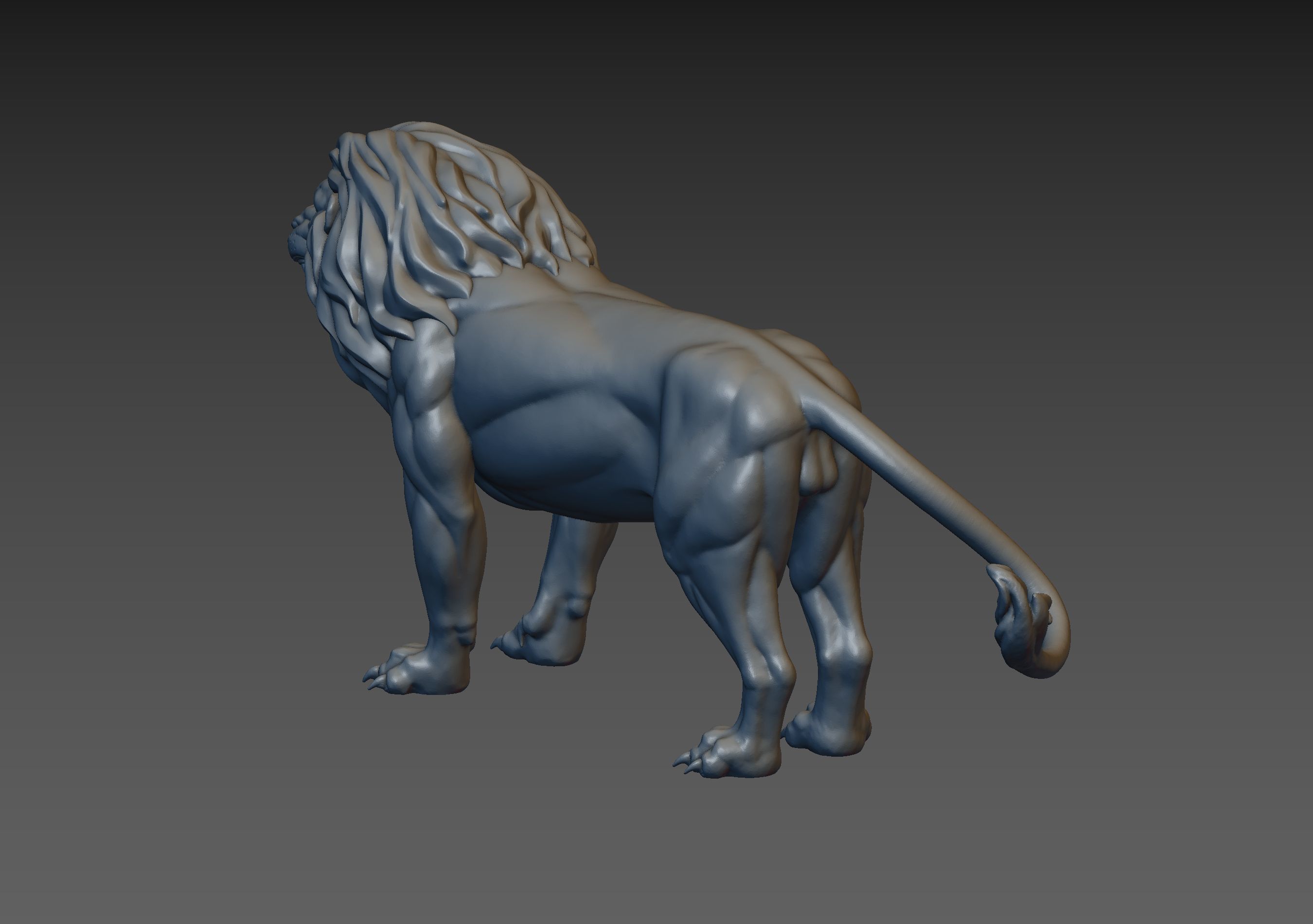 Lion Sculpture 3D print model_5