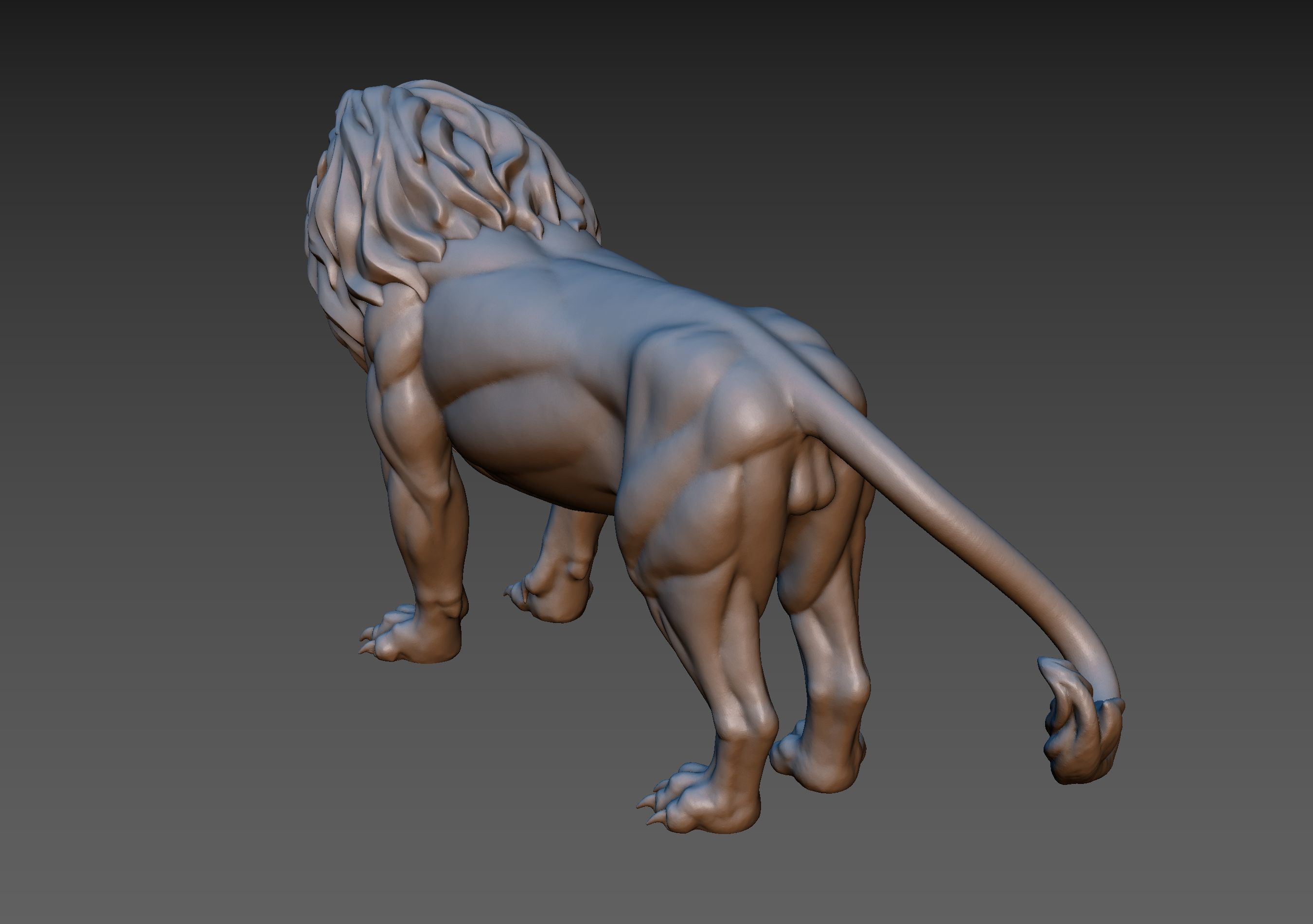Lion Sculpture 3D print model_13
