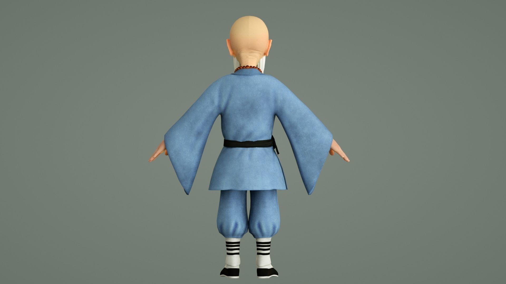 cartoon monk old monk abbot master master master monk 3D model_9